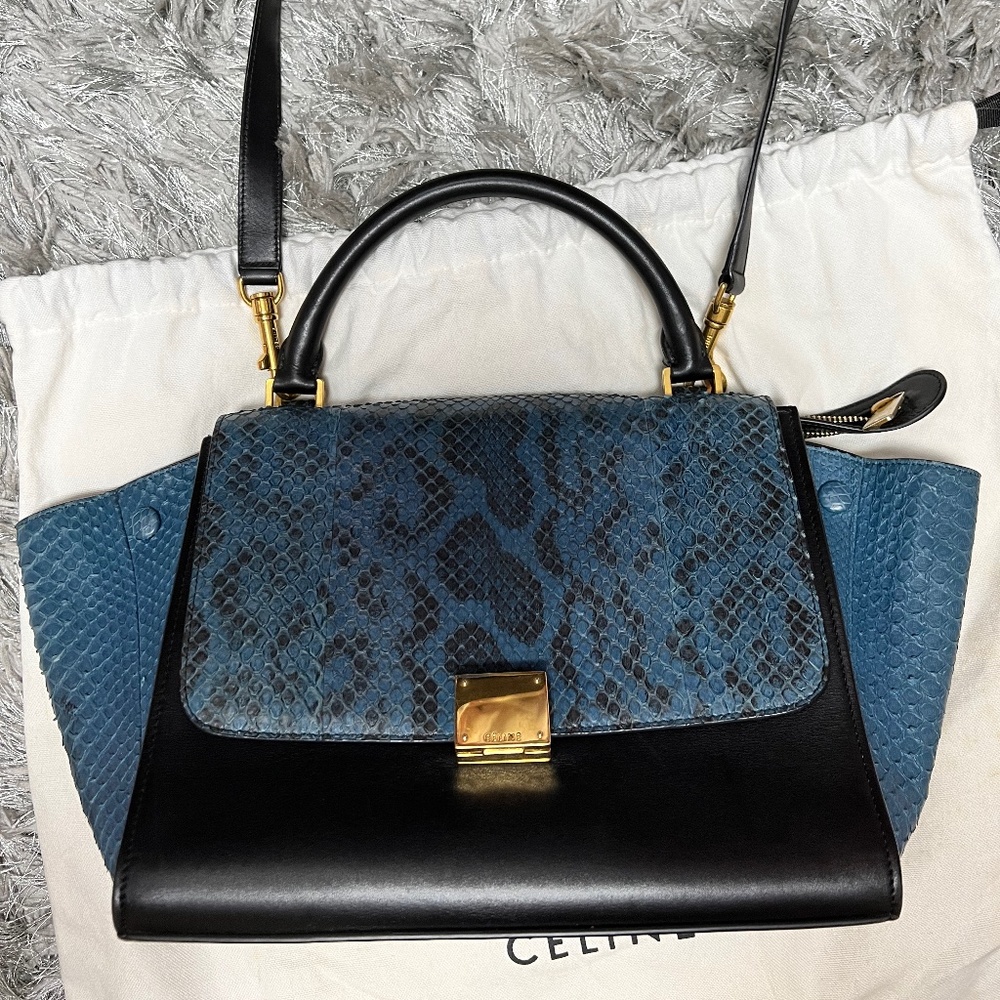 Celine Python Trapeze Bag 100% Authentic - image 2